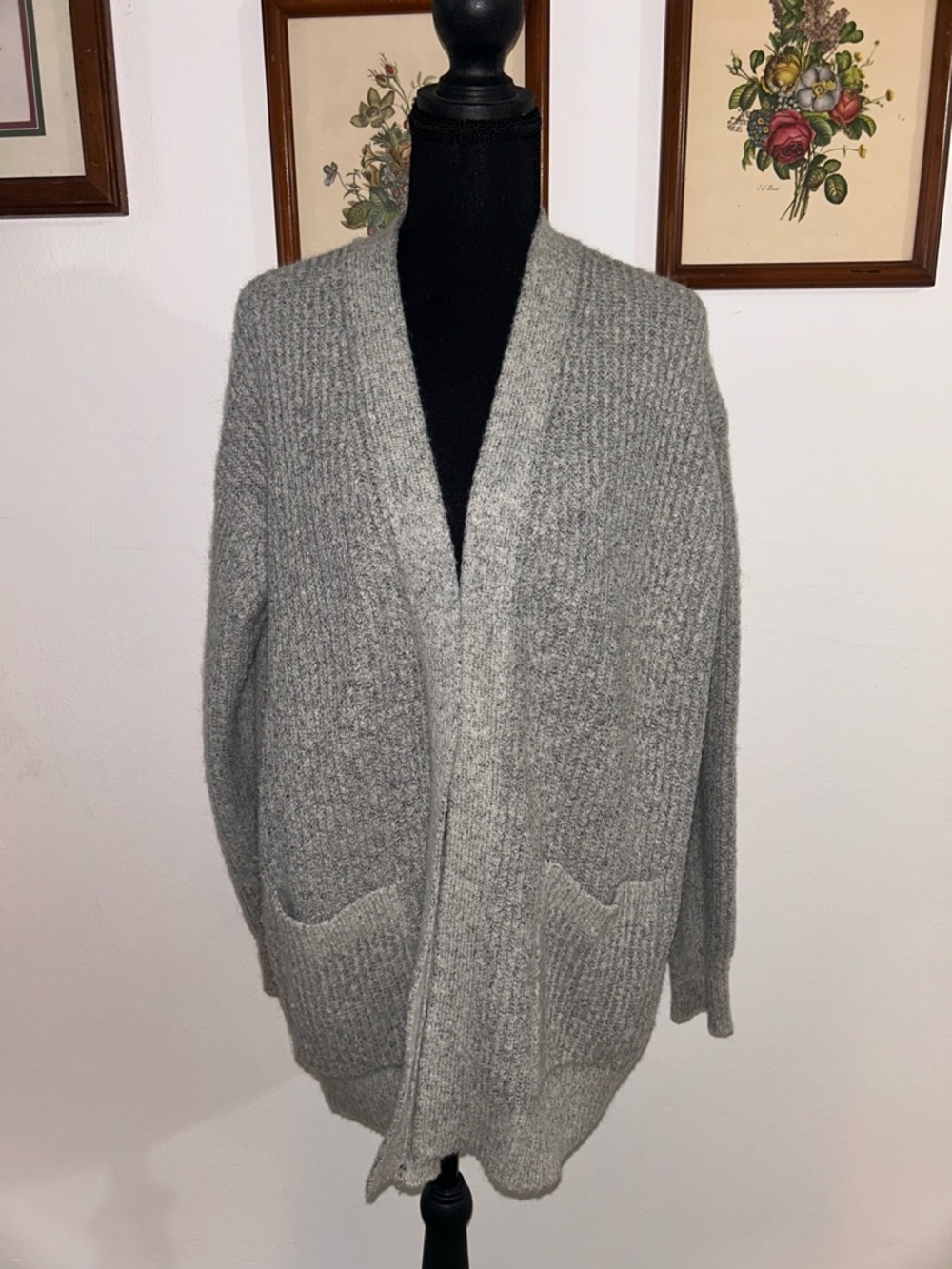 Calvin Klein Jeans Light Gray Knit Cardigan